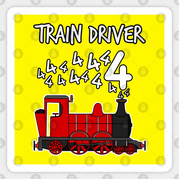 Train Driver 4 Year Old Kids Steam Engine Sticker by doodlerob